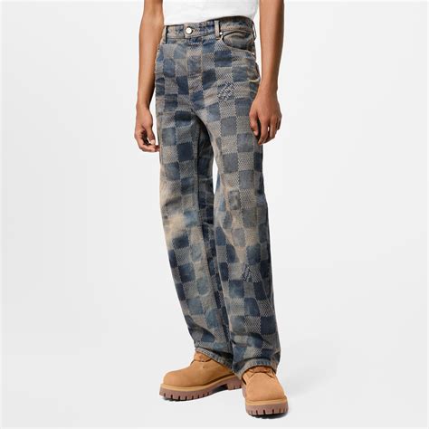 louis vuitton damier denim skate pants